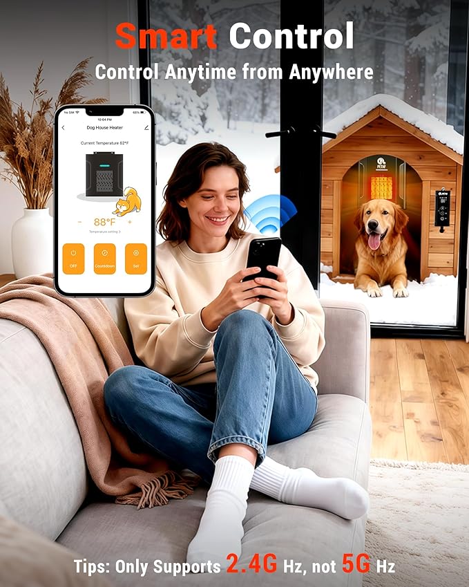 Dog House Heater – 45℉ to 113℉ Thermostat Controlled Pet House Heater - Image 4