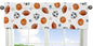 Sweet Jojo Designs Sports Theme Boy Window Valance Curtain Treatment Baby Nursery Kids Room Kitchen Bathroom Bedroom Watercolor Vintage Sport Themed Soccer Balls Football Baseball Basketball Blue Star