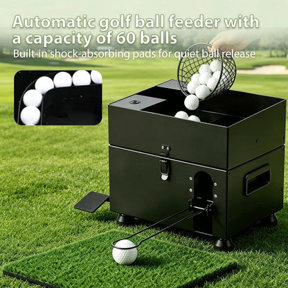 golf ball dispenser 60-ball golf ball launcher foot, package contents