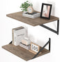 Heimlove Deep Floating Shelves for Wall, 16W x 12D Rustic Grey Wood Wall by Heimlove