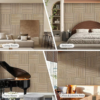 ARMURO Acoustic Wood Panels for Wall 4-Pack - Image 6