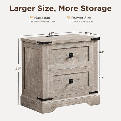 T4TREAM 24" Farmhouse Nightstand - Image 3