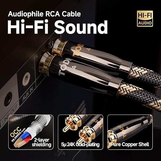 TODN Audiophile RCA Cables - Image 5