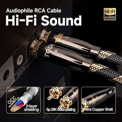 TODN Audiophile RCA Cables - Image 5