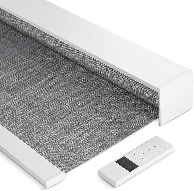 Tipiace Motorized Blinds with Remote Window Roller Shade Wireless Rechargeable by Tipiace