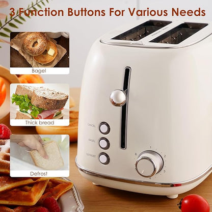 Roter Mond 2 Slice Toaster Retro Stainless Steel - Image 3