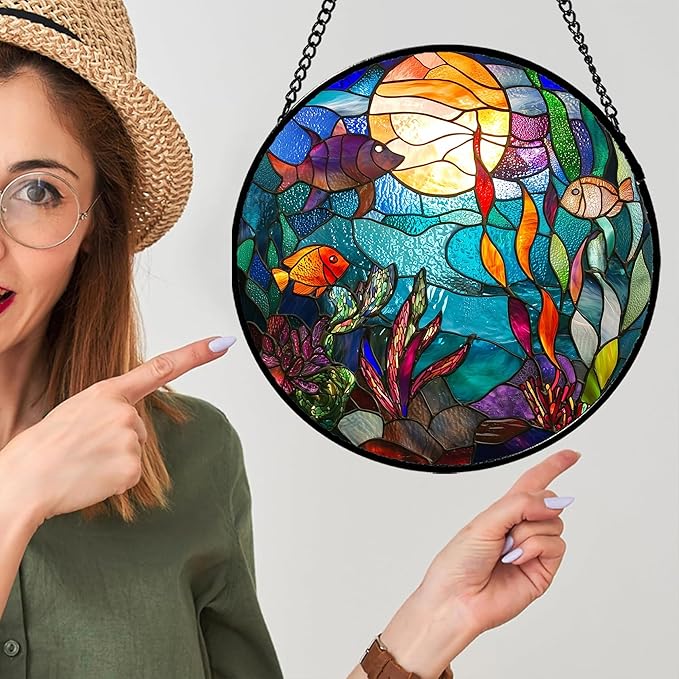 AMDERVEN Stained Glass Window Hanging - Image 3