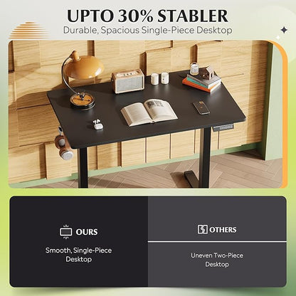 DEVAISE 48 x 24 Inches Standing Desk, Whole-Piece Desktop Electric Standing Desk - Image 4