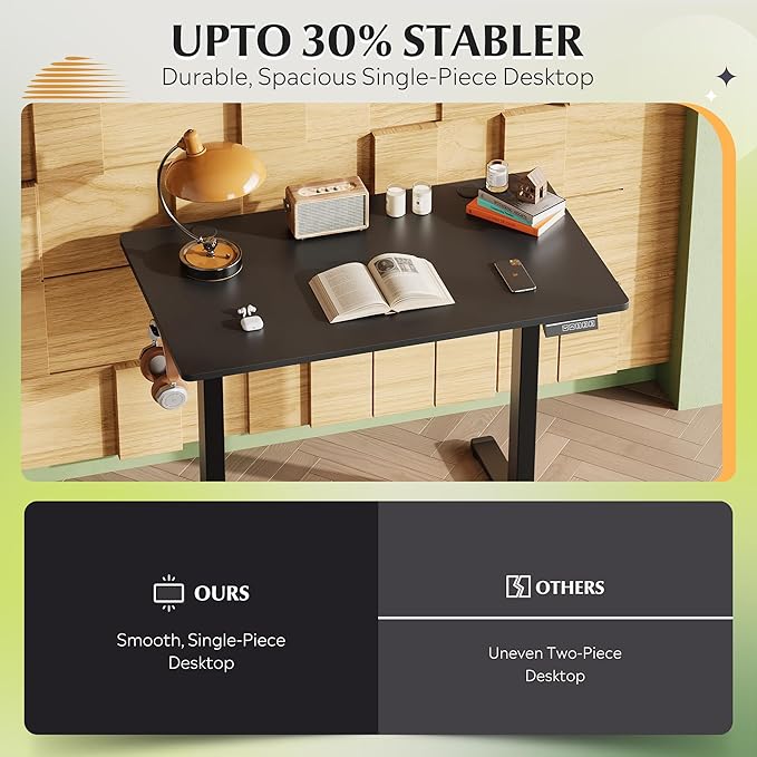 DEVAISE Whole Piece Standing Desk, 40 x 24 Inch Electric Standing Desk - Image 4