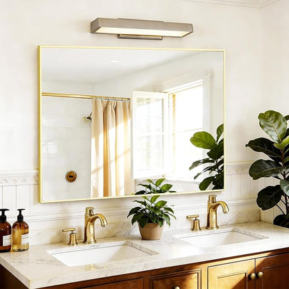 40x48inch Gold Bathroom Mirror, Large Rectangular Wall Mirrors - Image 2