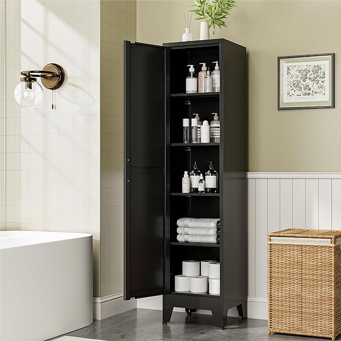 COFaR 67" Modern Pantry Cabinet, Slim Freestanding Cupboard by COFAR