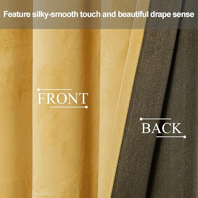 JIUZHEN Velvet Curtains for Living Room - Image 6