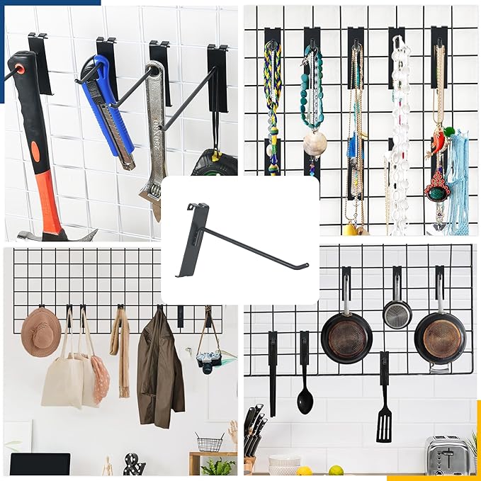 Alyoen Gridwall Hooks 6in, Metal Display Hooks - Image 5