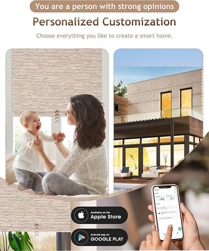 Kincmo Motorized Blinds with Remote, 100% Blackout Motorized Roller Shades Work - Image 2