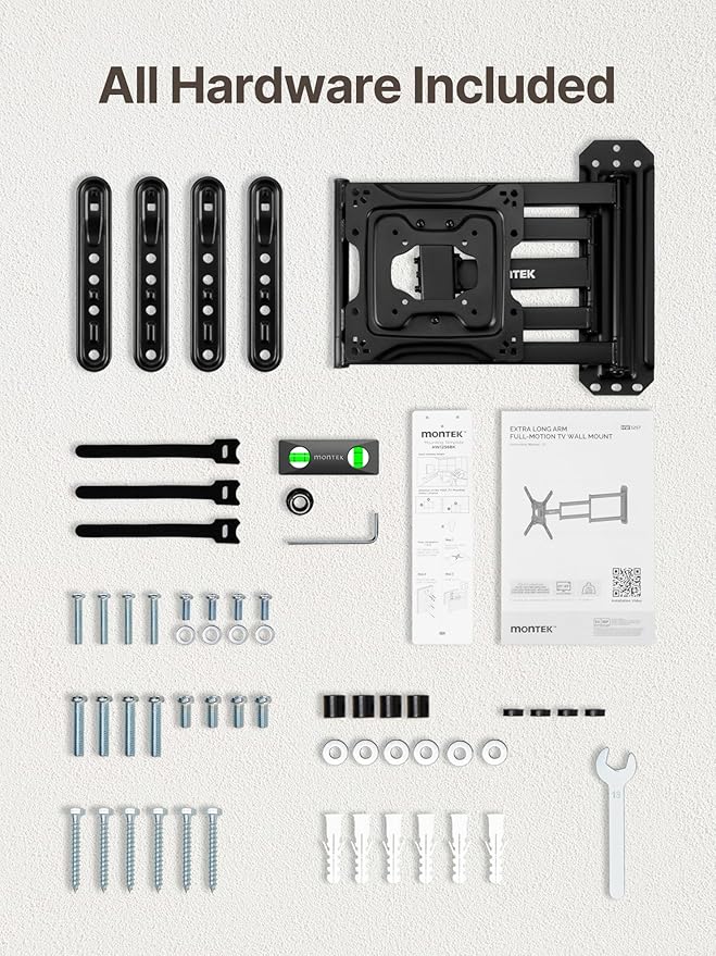 monTEK Long Arm TV Wall Mount for Most 23-65 Inch TVs, 37 Inch Long Extension - Image 9