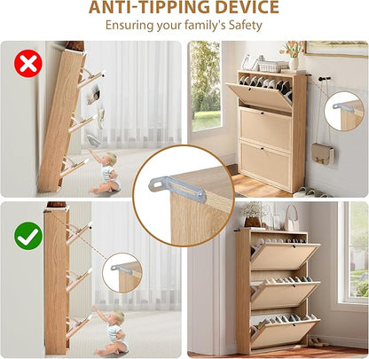AVZEAR Narrow Shoe Storage Cabinet - Image 7