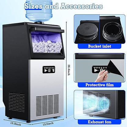 Ice Maker Commercial Ice Maker Machine 100LBS/24H - Image 8