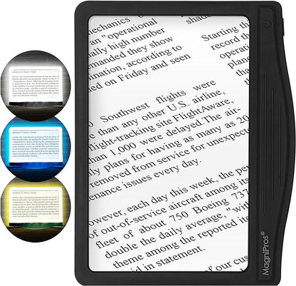 MAGNIPROS 5X Large LED Page Magnifier by MagniPros