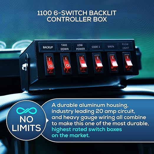 Ultra Bright Lightz 1100 6-Switch Backlit Controller Box | Emergency Vehicle - Image 2