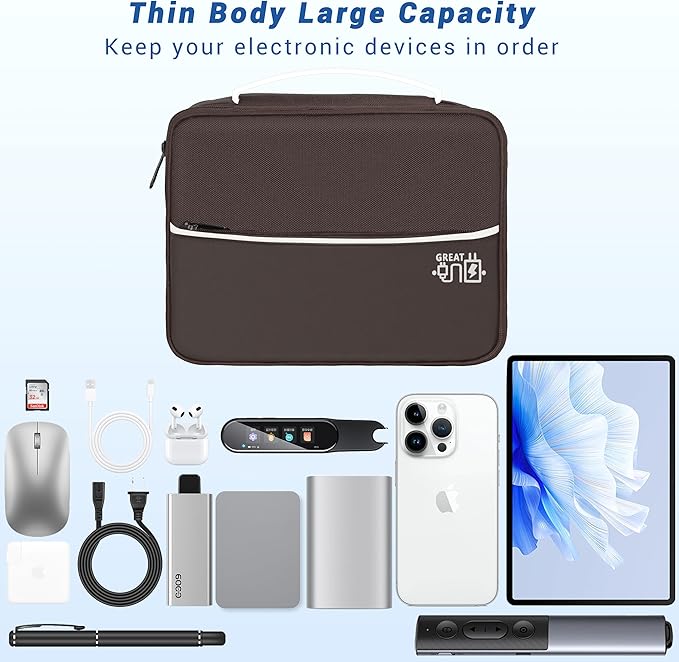 Electronics Organizer, Travel Cord Organizer Pouch, Portable Cable Organizer - Image 4