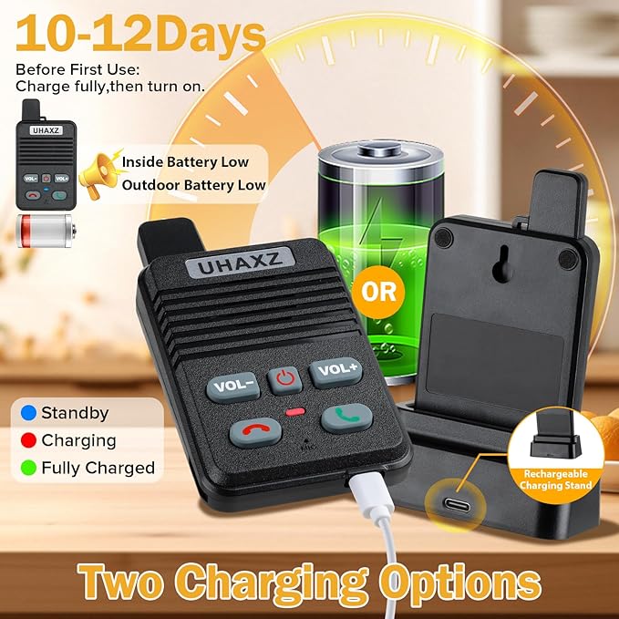 Wireless Doorbell, Hand-Free Door Bell, 1000Ft Long Range, Full Duplex 2 Way - Image 5