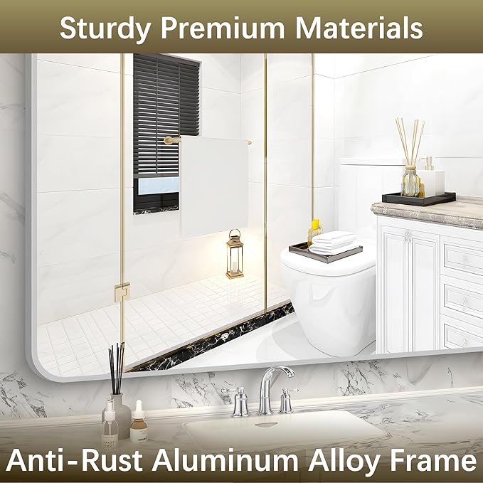 Arched Wall Mirror for Bathroom, Wall Mounted Mirror, Living Room, Vertically - Image 6