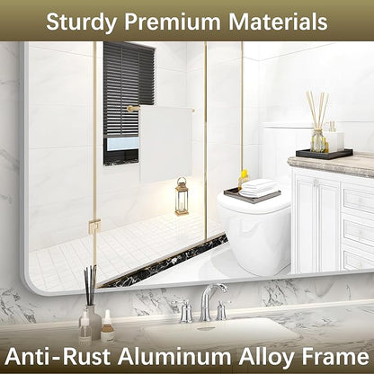 Arched Wall Mirror for Bathroom, Wall Mounted Mirror, Living Room, Vertically - Image 6