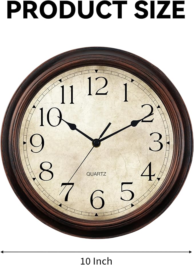 KECYET Wall Clock 10 Inch Battery Operated Silent Non-Ticking Analog Wall - Image 5