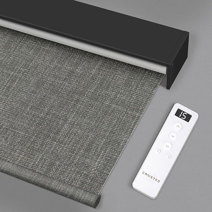 Motorized Roller Shade: 100% Blackout, Electric Blinds Compatible by Canisteo
