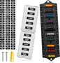RED WOLF Car 10 Way Fuse Block Blade Fuse Box Standard Circuit Fuses Holder Fit by REDWOLF
