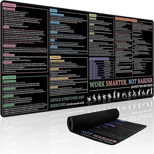 Baziabbo Office Desk Mat, Chat GPT Keyboard Mat, XXL Dirty Resistant Desk Pads by Unknown
