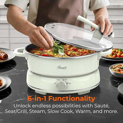Rosewill 12.7 QT Electric Hot Pot Slow Cooker - Image 2