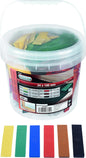 Connex B34300 Glazing Set 300 Pieces 100 x 24 mm Six Heights from 1 to 6 mm Assorted Colours with Ribbing Polypropylene/Backing Plates/Carrying Blocks/Plastic Wedges
