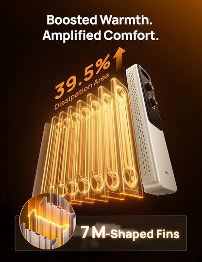 DREO Radiator Heater, Dual Knobs, 8 Safety Protection, 1500W Electric Space - Image 3