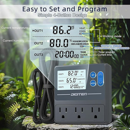 DIGITEN Reptile Temperature and Humidity Controller - Image 4