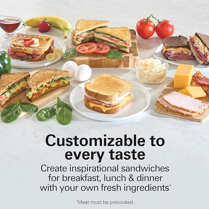 Hamilton Beach Sandwich Stacker Customizable Hot Sandwich Maker, 24 Sq. In. - Image 3
