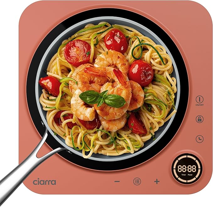 CIARRA CATIH1A-O Portable Induction Cooktop, Slim Single Electric Countertop by CIARRA
