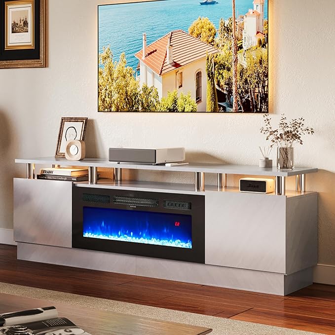 oneinmil 36" Electric Fireplace Integrated TV Stand by oneinmil