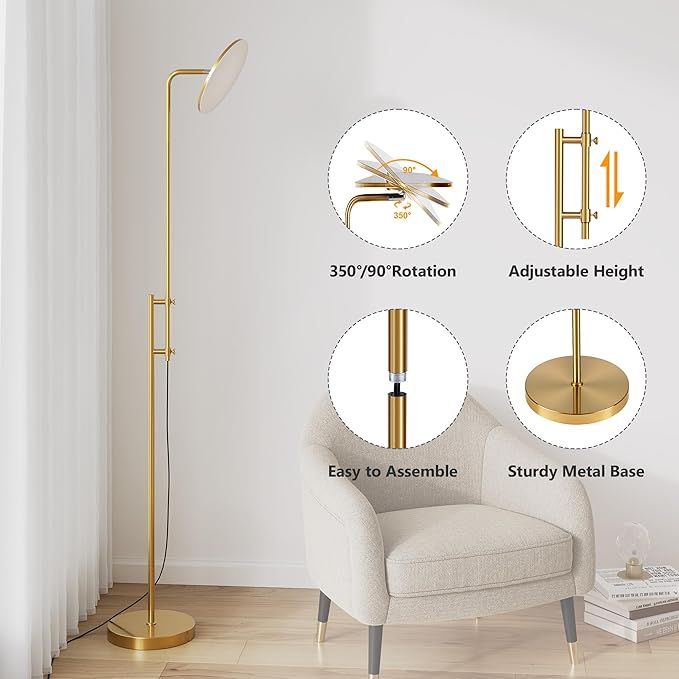SUNMORY 32W/3000LM Floor Lamps, Super Bright LED Standing Lamp - Image 4
