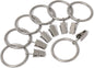 Iron Metal Curtain Clip Rings 1 1/2 Inch Interior Diameter (20, Satin Nickel)