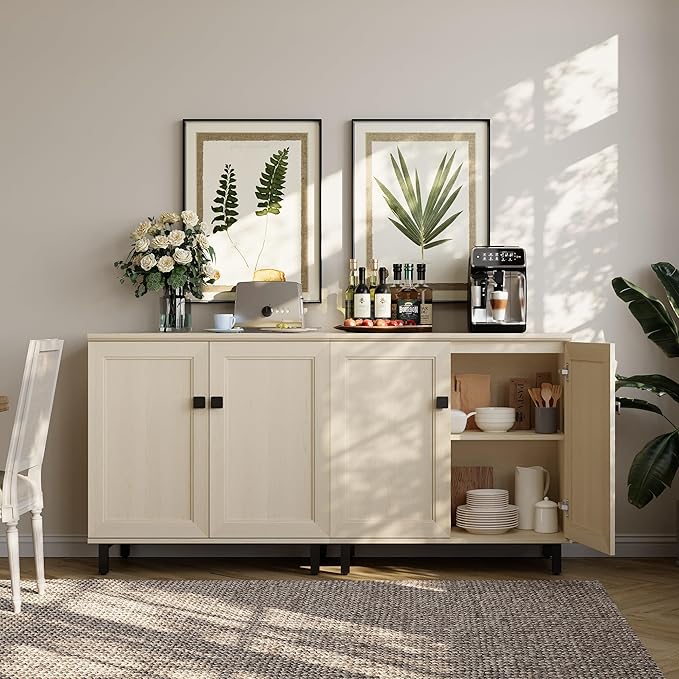 Buffet Sideboard Cabinet Farmhouse Modern 2 in 1 Storage Cabinet - Image 5