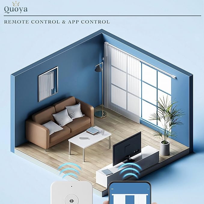 Quoya QL600 Smart Electric Curtain Track, Motorized Motor, Adjustable Track - Image 7