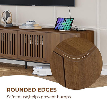 WODNITURE 71inch TV Stand with Storage & 2 Drawers, Mid-Century Modern TV Stand - Image 7