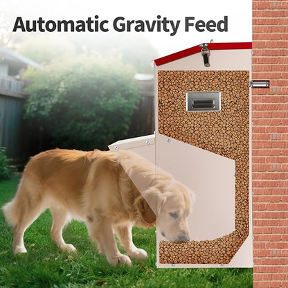 Automatic Dog Feeder Large Breed, 50 LB Capacity Outdoor Pet Food Dispenser - Image 7