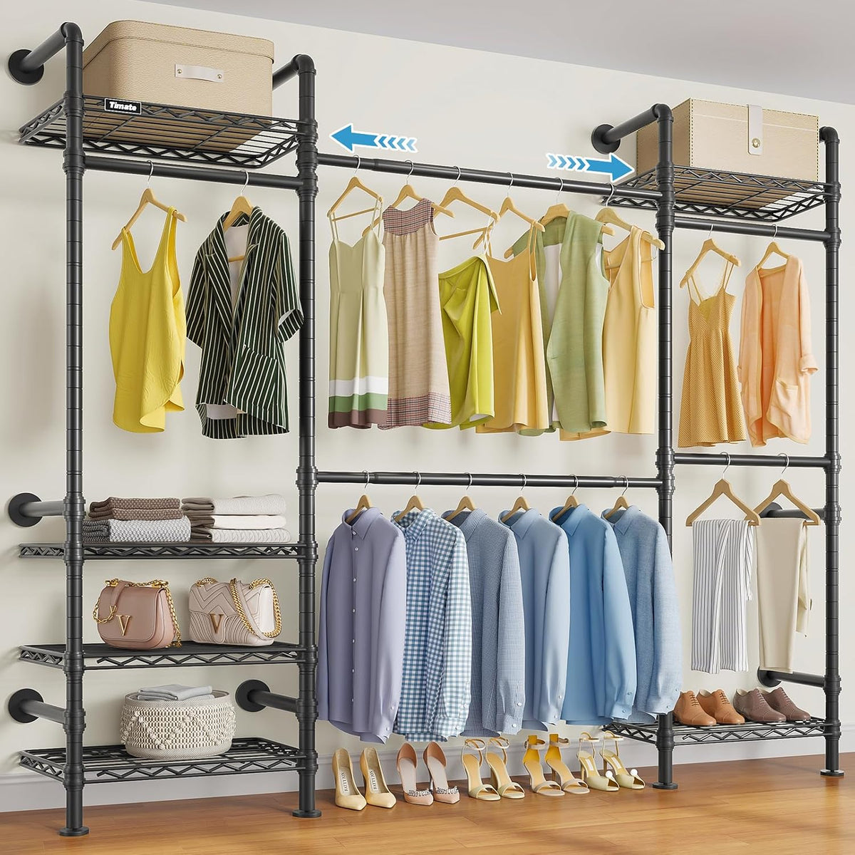 timate f3 medium wall mounted clothes rack expandable, main product view