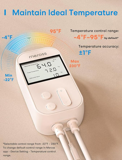 meross Smart Temperature Controller 15A 1800W, Smart Wi-Fi Thermostat - Image 5