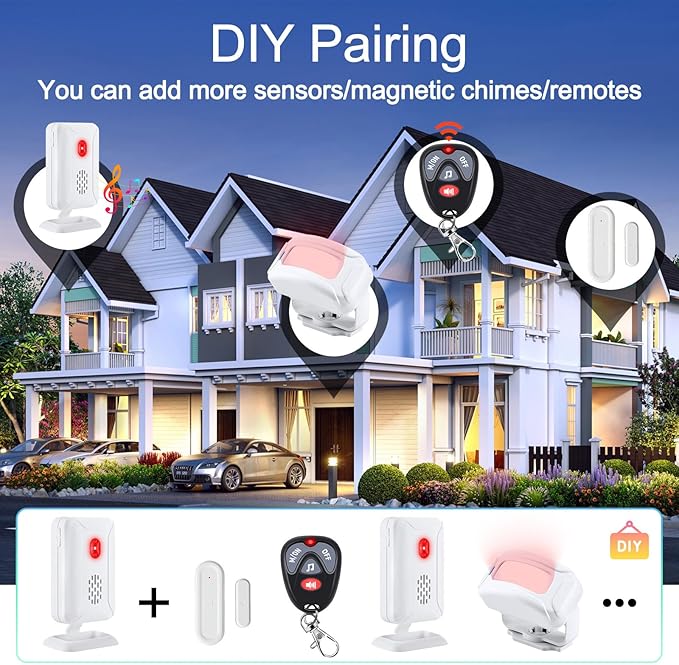 KCMYTONER Wireless Motion Sensor Door Chime, Entry Alert Chime - Image 5