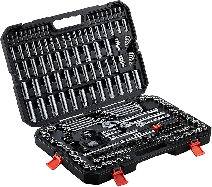 VEVOR Mechanics Tool Set, 253-Piece Mechanic Tool Kit, 1/4 in, 3/8 in, and 1/2 - Image 9