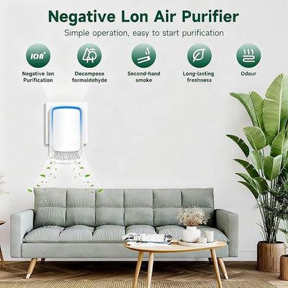 Plug In Air Ionizer Purifier for Home, Negative Ion Generator, Quiet Air - Image 3