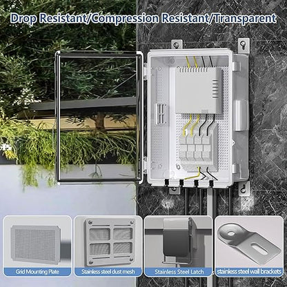 ABS Electrical Junction Box, Ventilated Design, Cable Grommets, IP65 Waterproof - Image 4